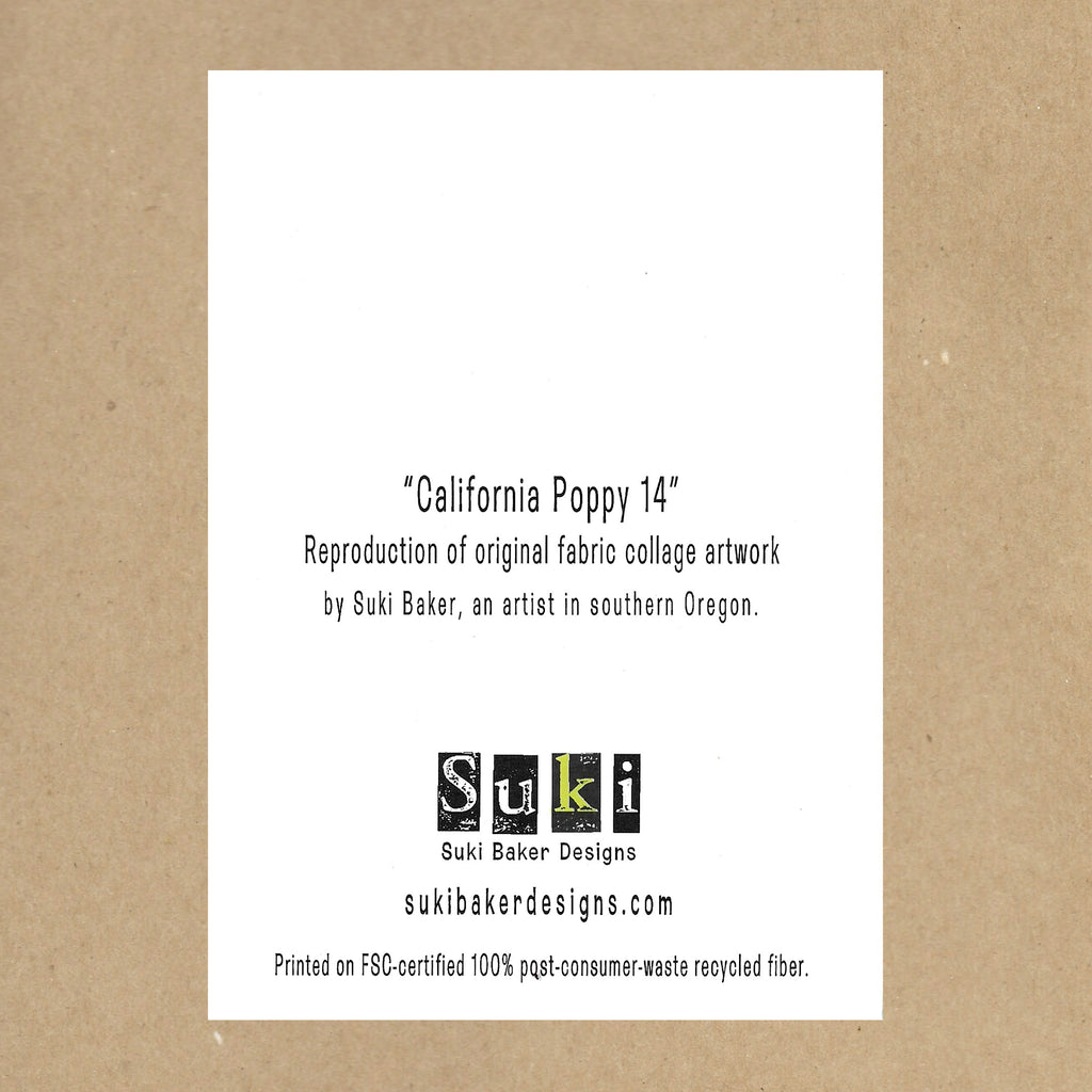 California Poppy No. 14 Blank Greeting Card