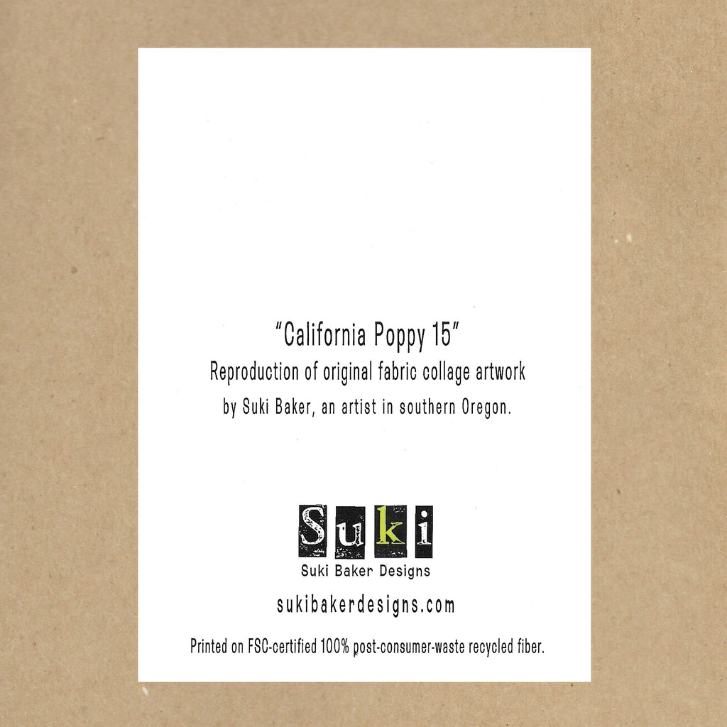 California Poppy No. 15 Blank Greeting Card
