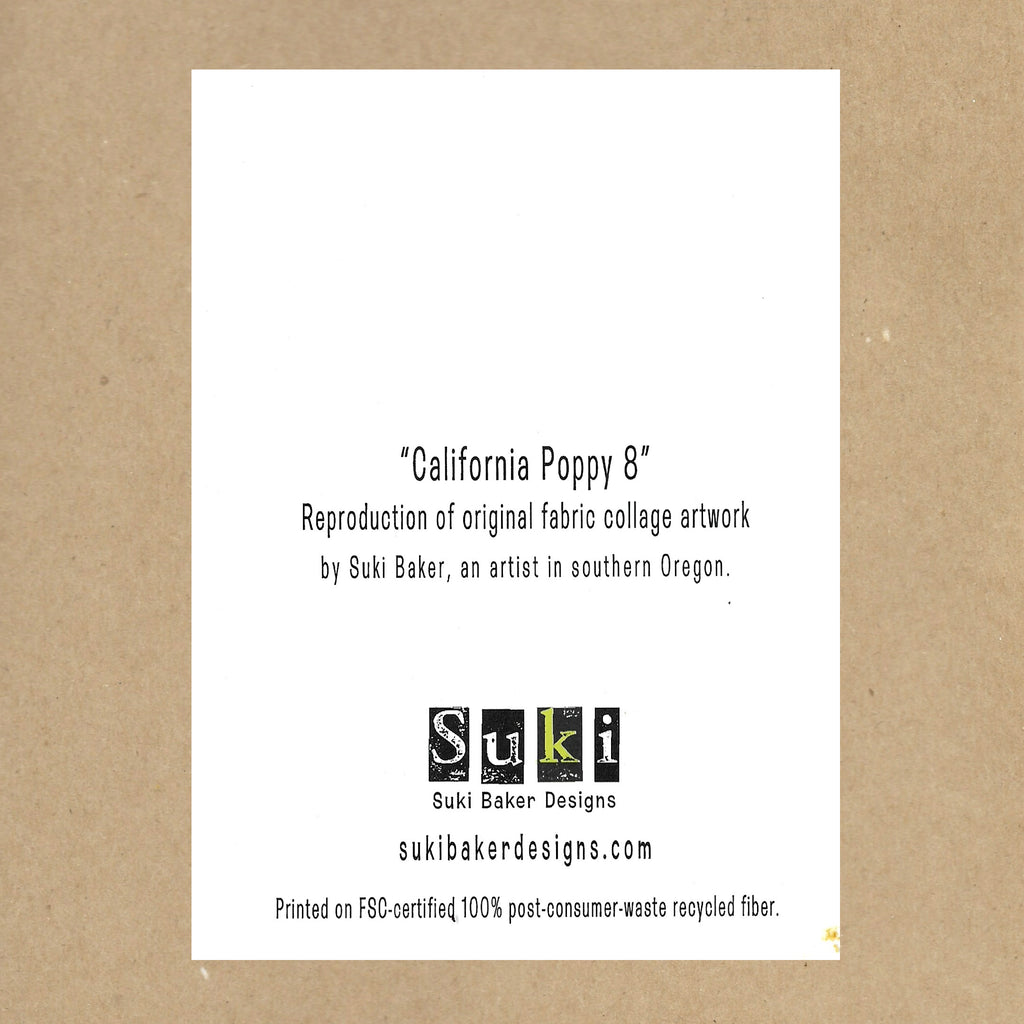 California Poppy No. 8 Blank Greeting Card