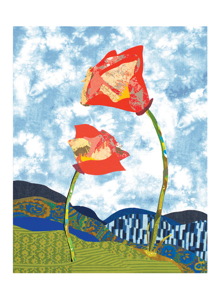 "California poppies, back bay" Art Print