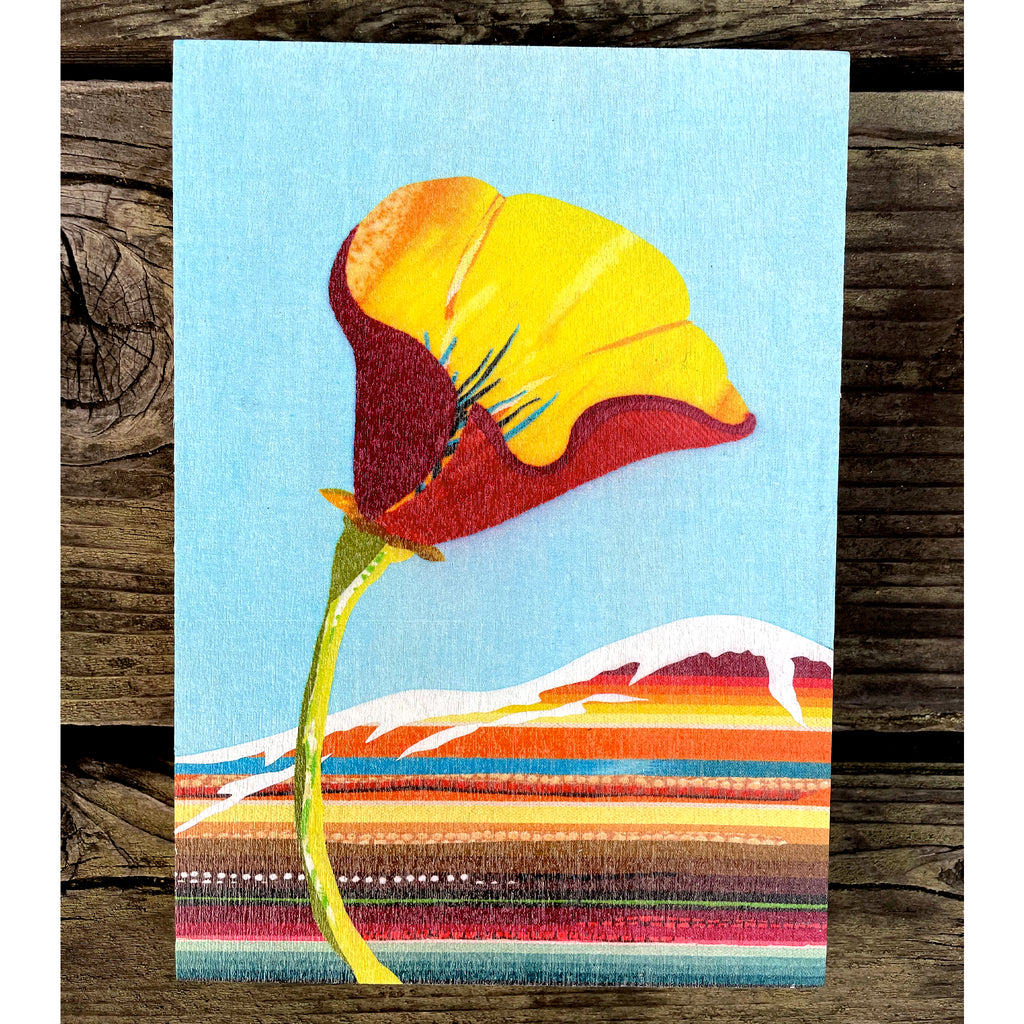 California Poppy No. 14 - Art Print on Wood Panel